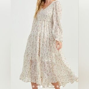 Altar'd State Prarie Core Dress Floral Bohemian S